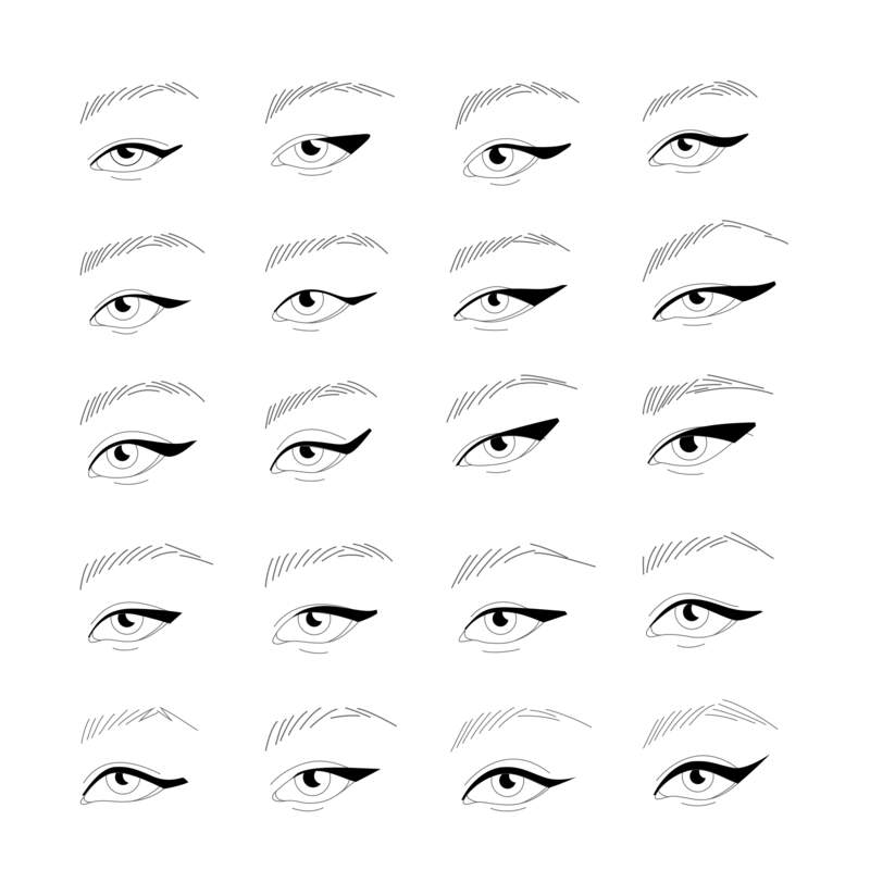 tipi di forme di eyeliner