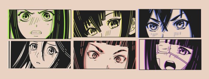 anime anime, sei tipi di sguardi diversi